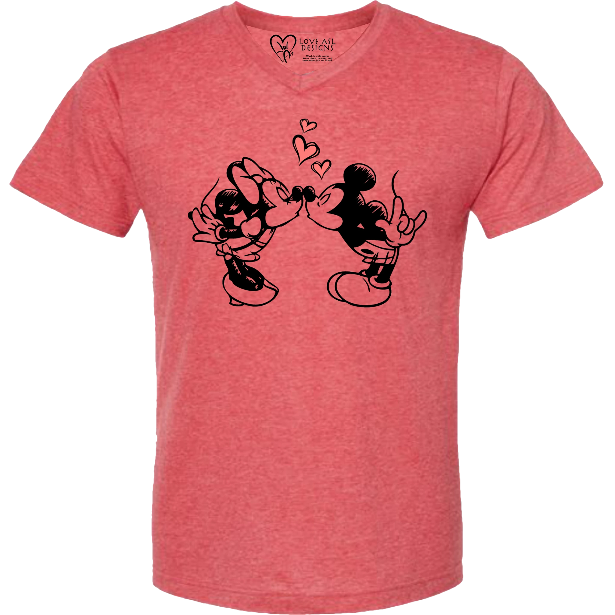 Mickey & Minnie Kissing V-Neck (MEN)