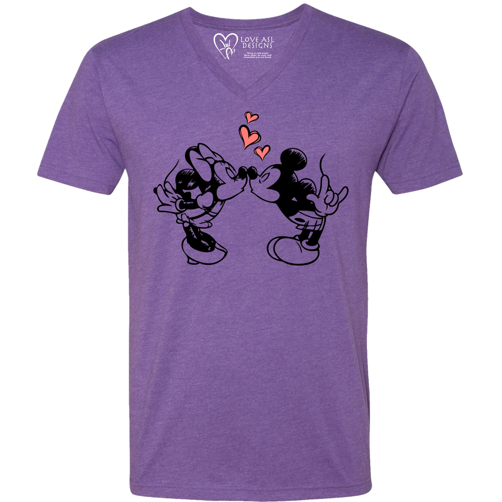 Mickey & Minnie Kissing V-Neck (MEN)