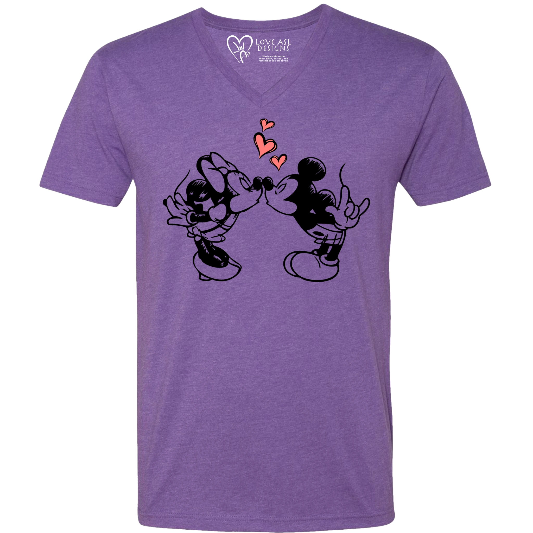 Mickey & Minnie Kissing V-Neck (MEN)