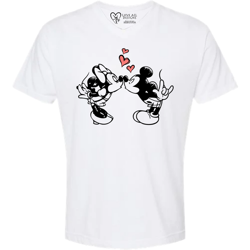 Mickey & Minnie Kissing V-Neck (MEN)