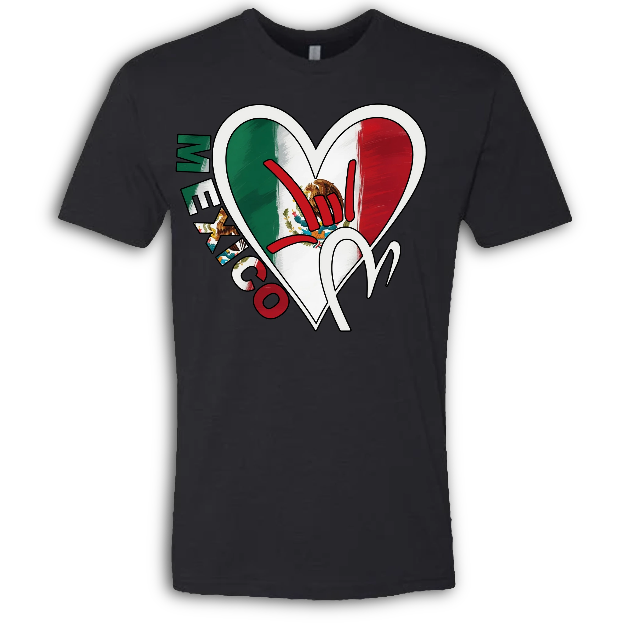 Mexico Flag ILY HEART T-Shirt