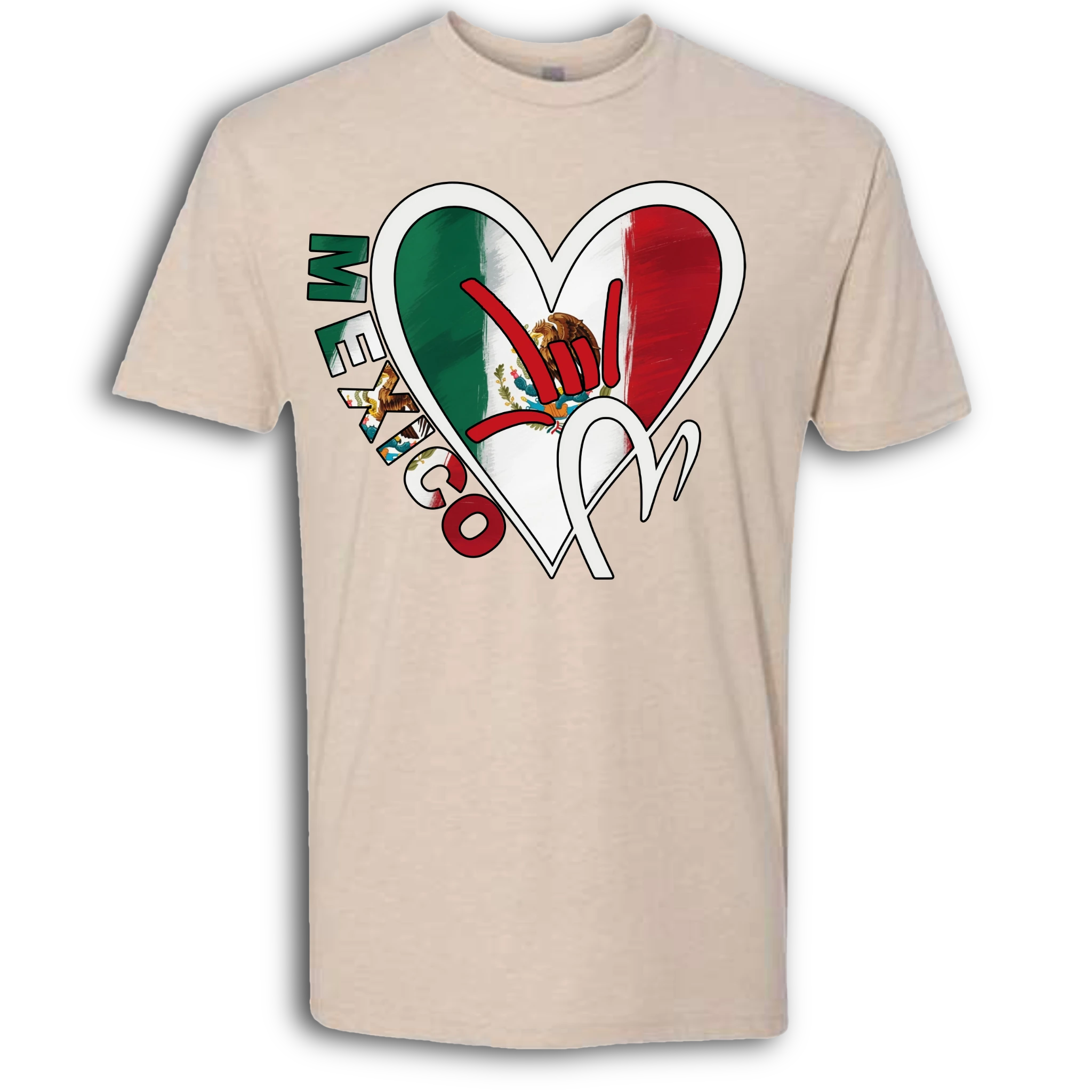 Mexico Flag ILY HEART T-Shirt