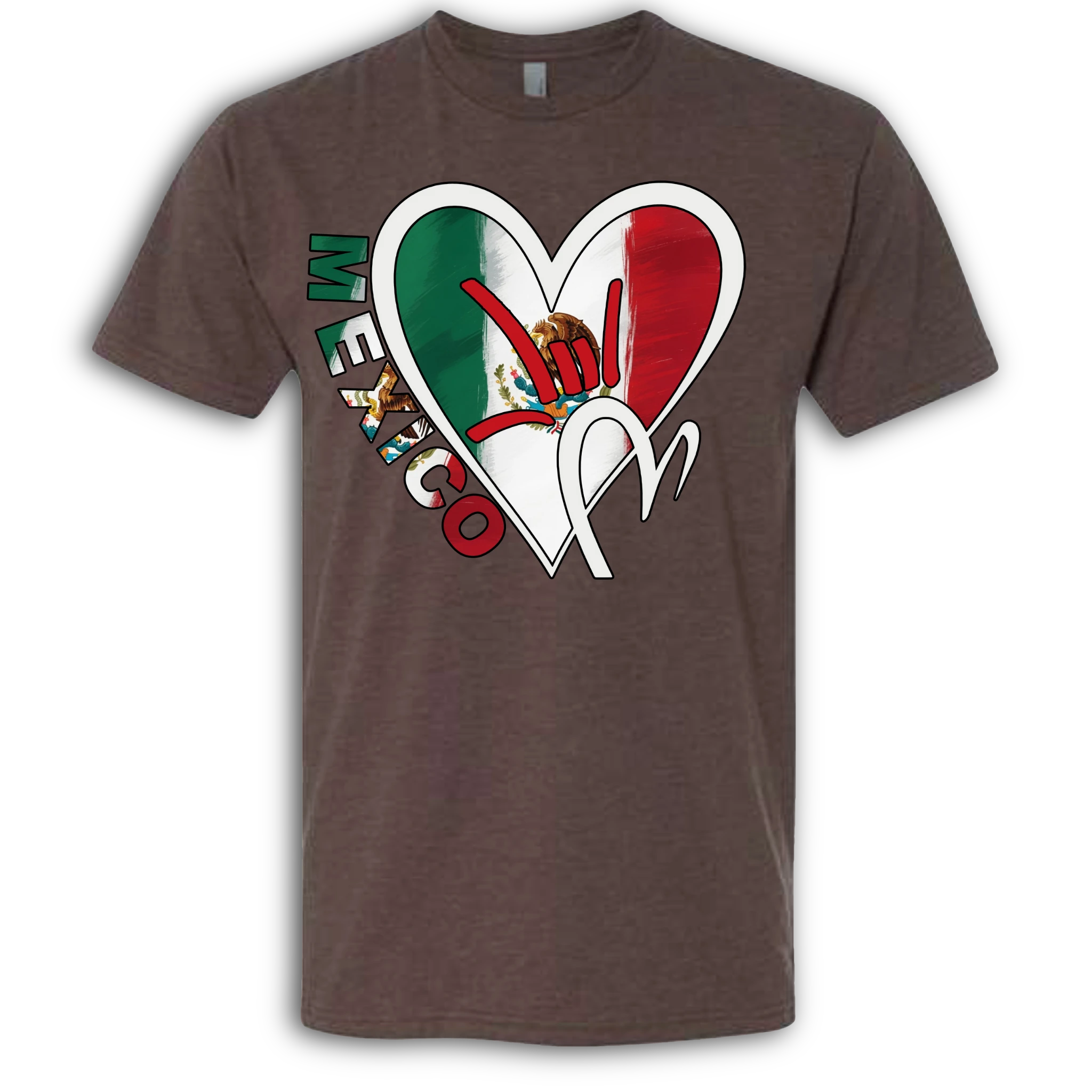 Mexico Flag ILY HEART T-Shirt