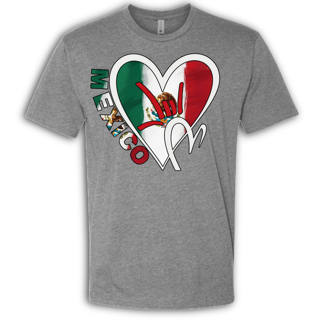 Mexico Flag ILY HEART T-Shirt