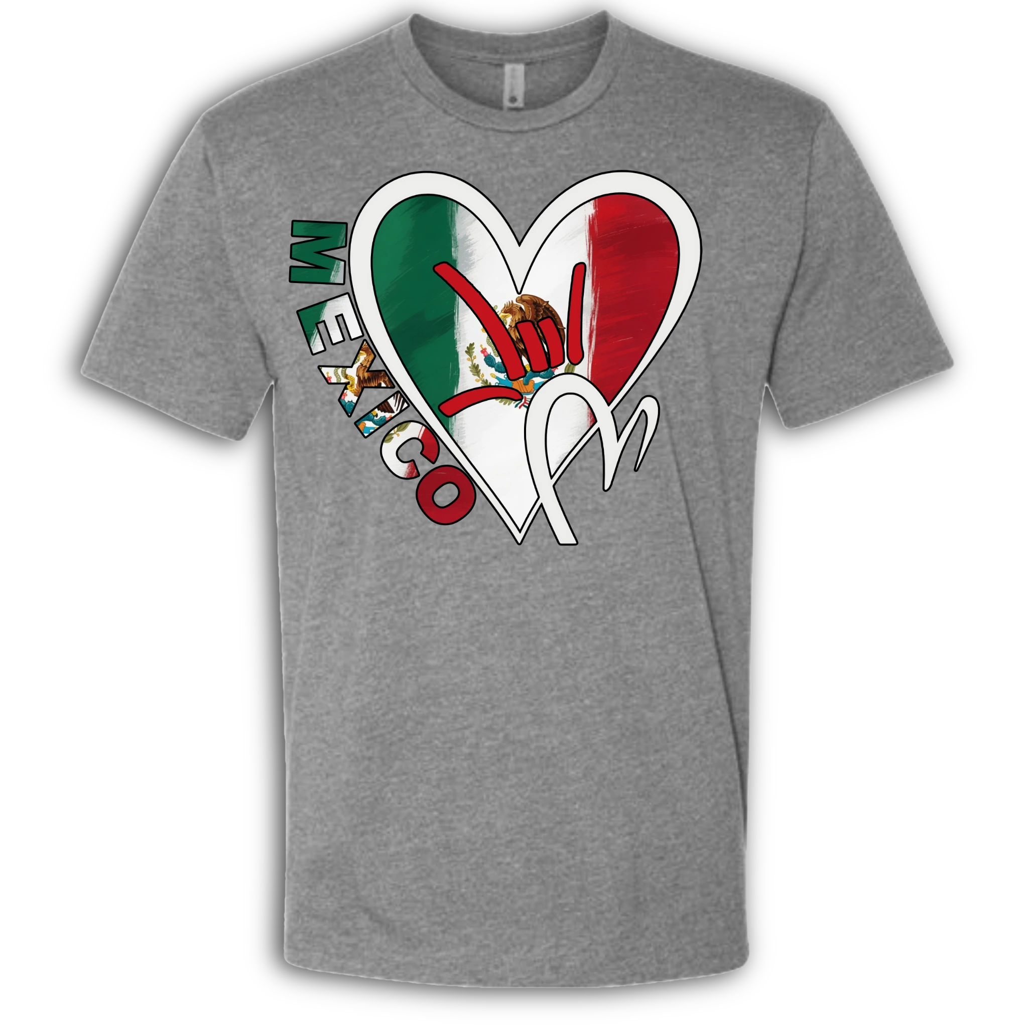 Mexico Flag ILY HEART T-Shirt