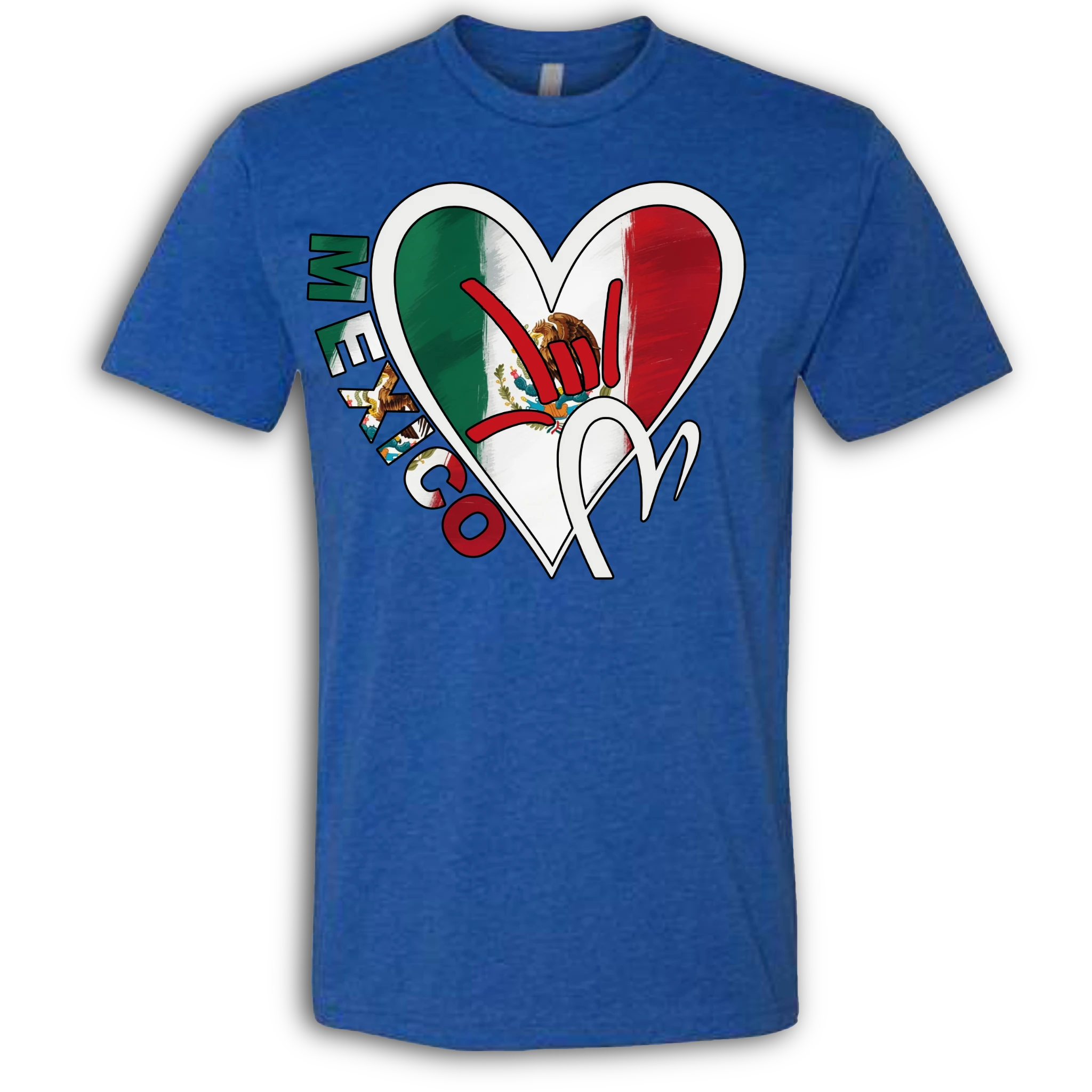 Mexico Flag ILY HEART T-Shirt