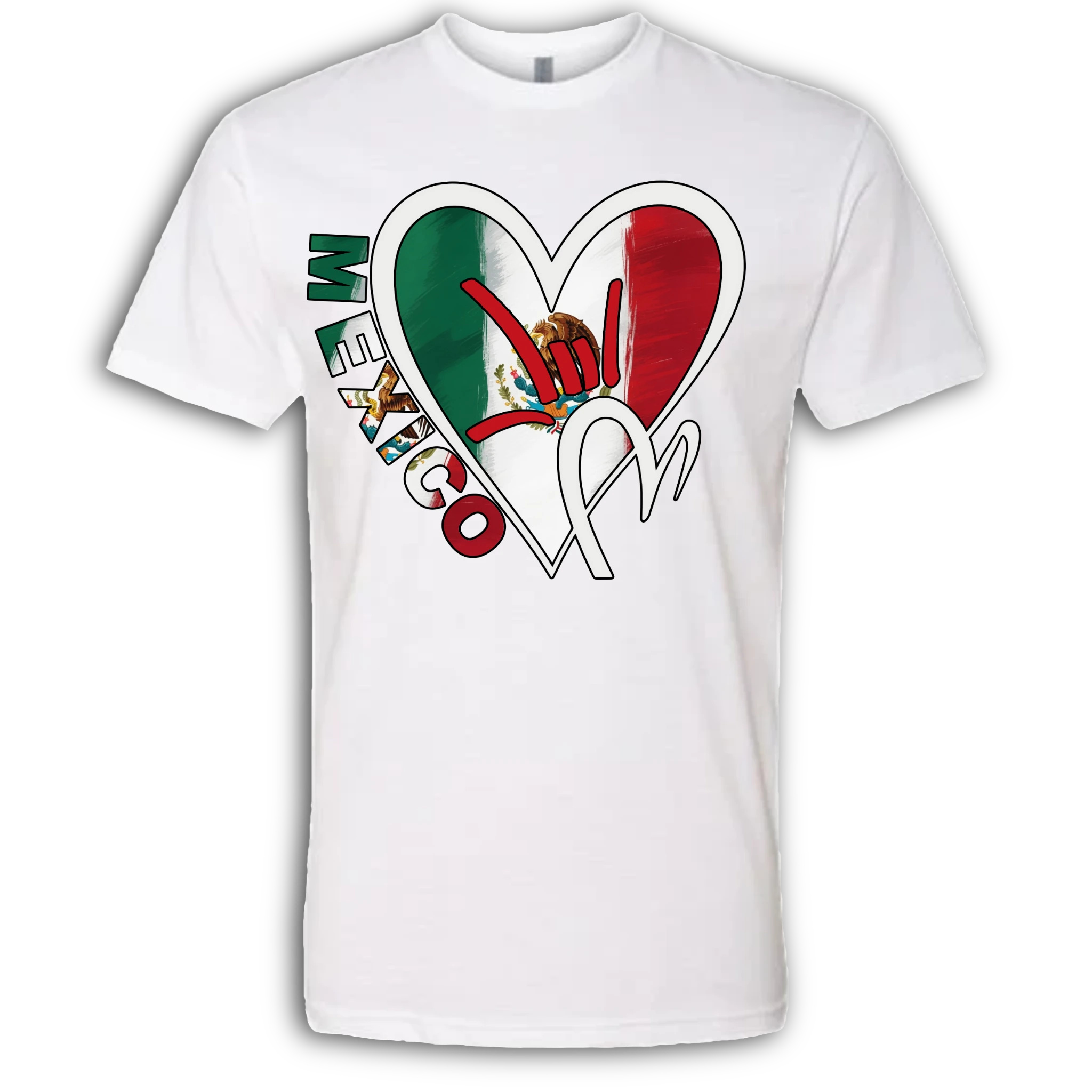 Mexico Flag ILY HEART T-Shirt