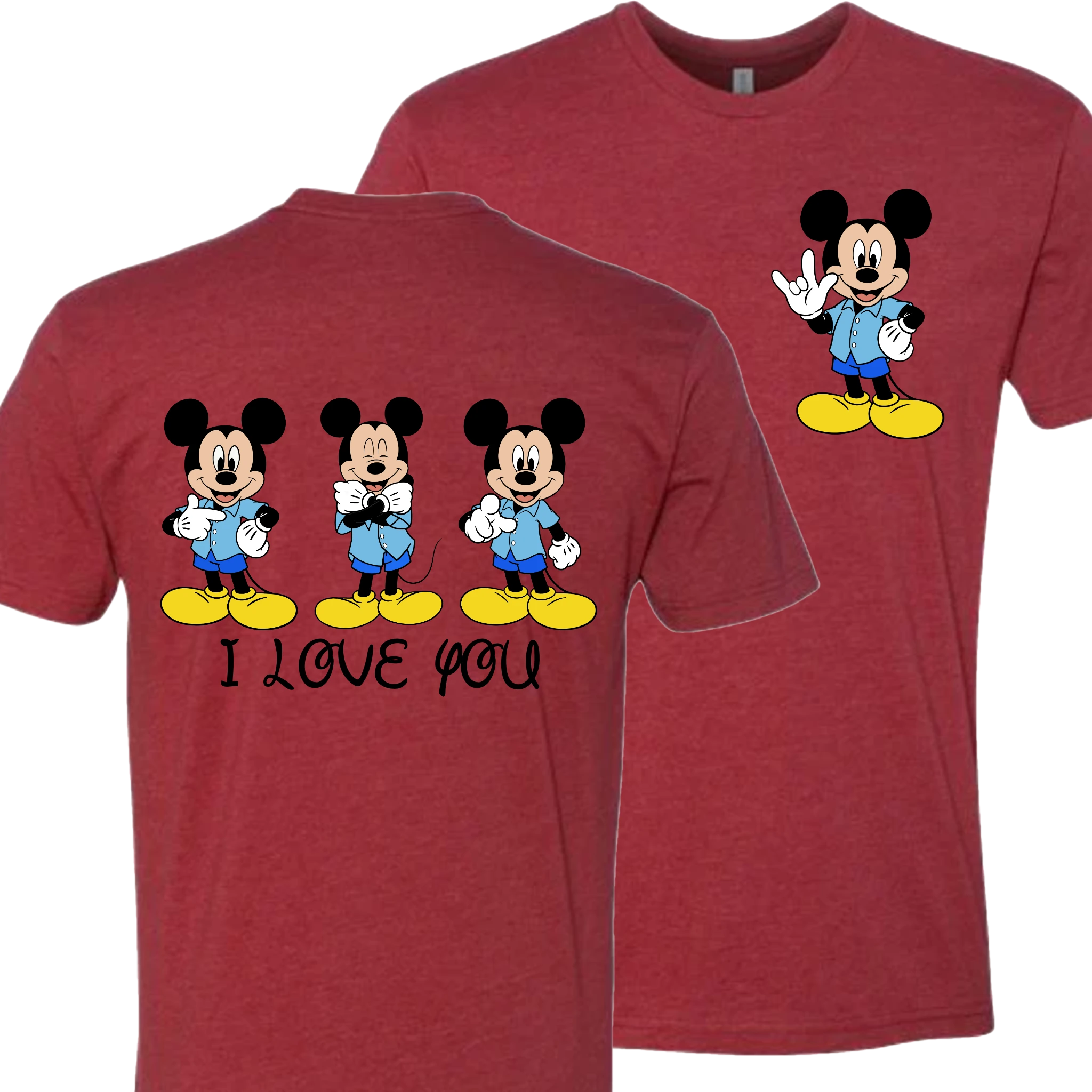 Mickey ILY I Love You T-Shirt
