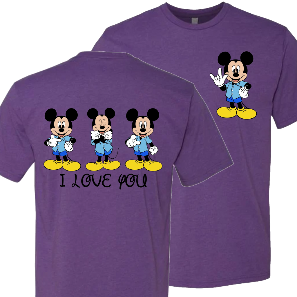 Mickey ILY I Love You T-Shirt