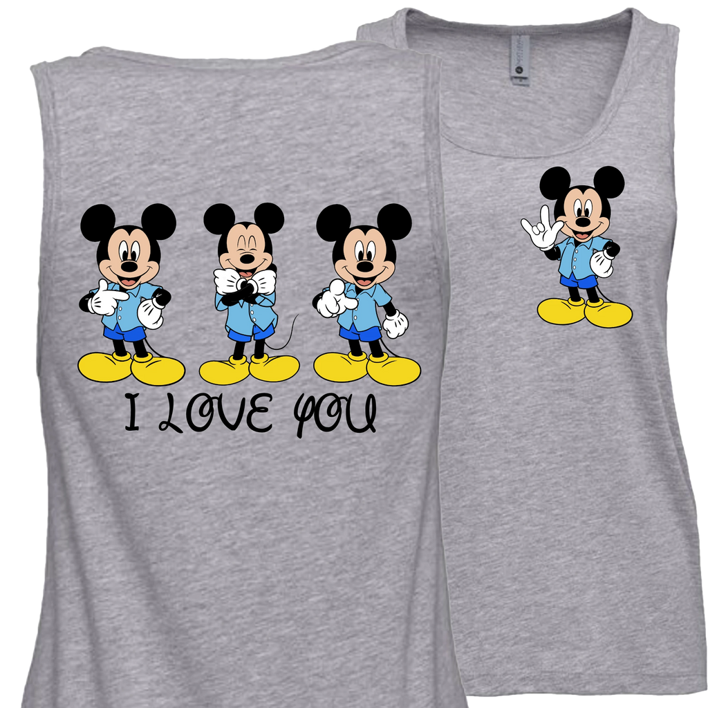 Mickey ILY I Love You Tank Top (WOMEN)