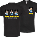 Mickey ILY I Love You V-Neck T-Shirt (MEN)
