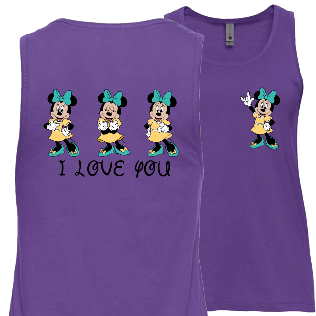 Minnie ILY I Love You Tank Top (WOMEN)