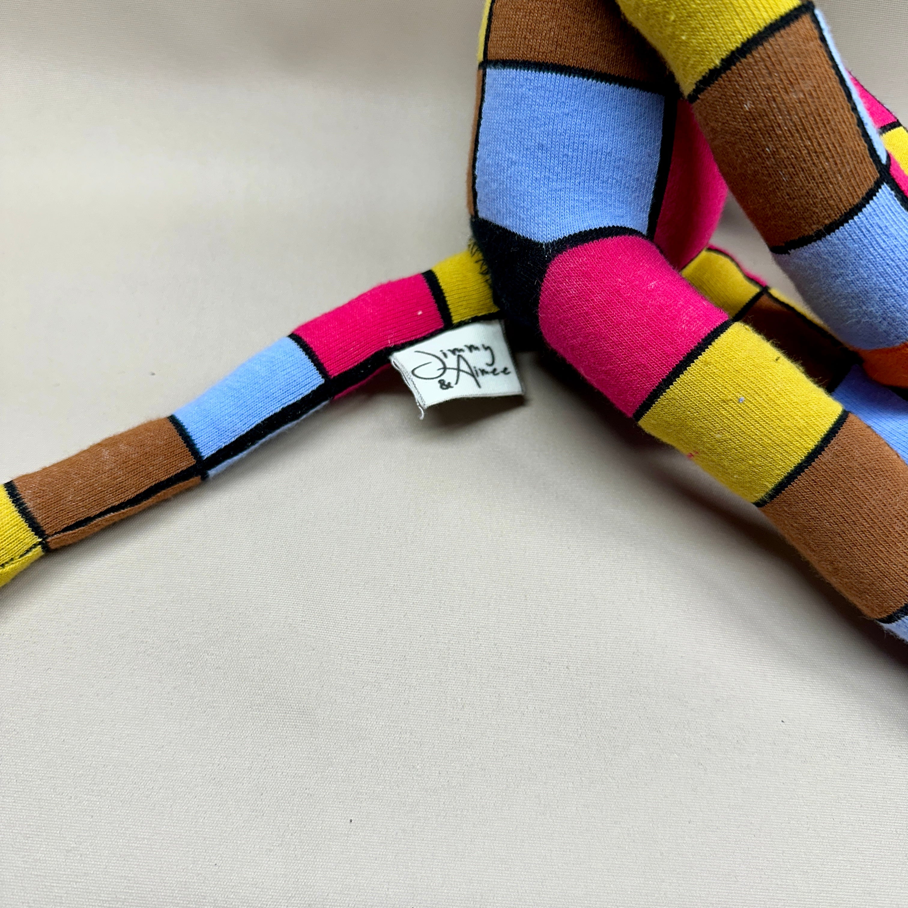 Sock Monkey - Colorful Brown and Orange