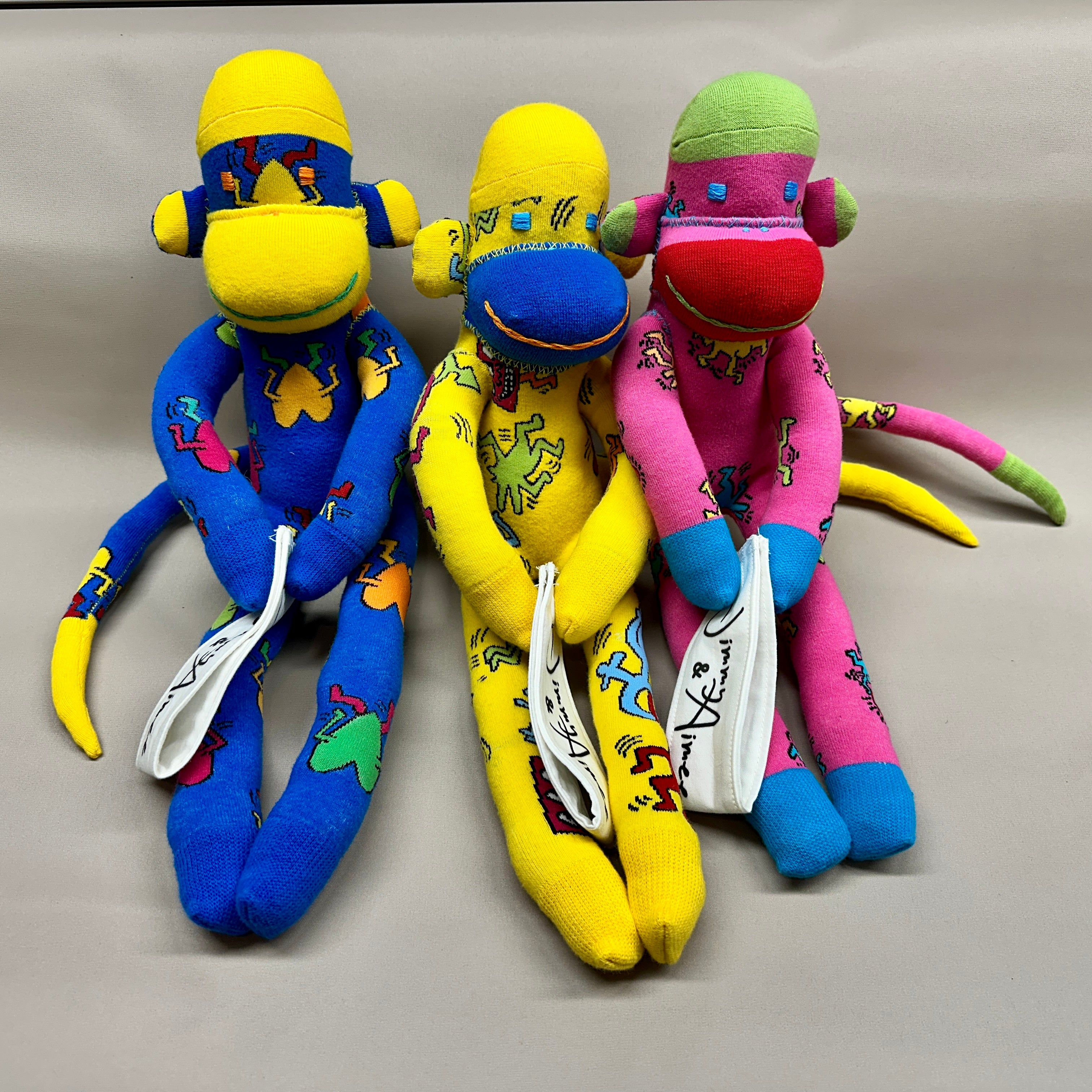 Sock Monkey - Keith Haring Pink