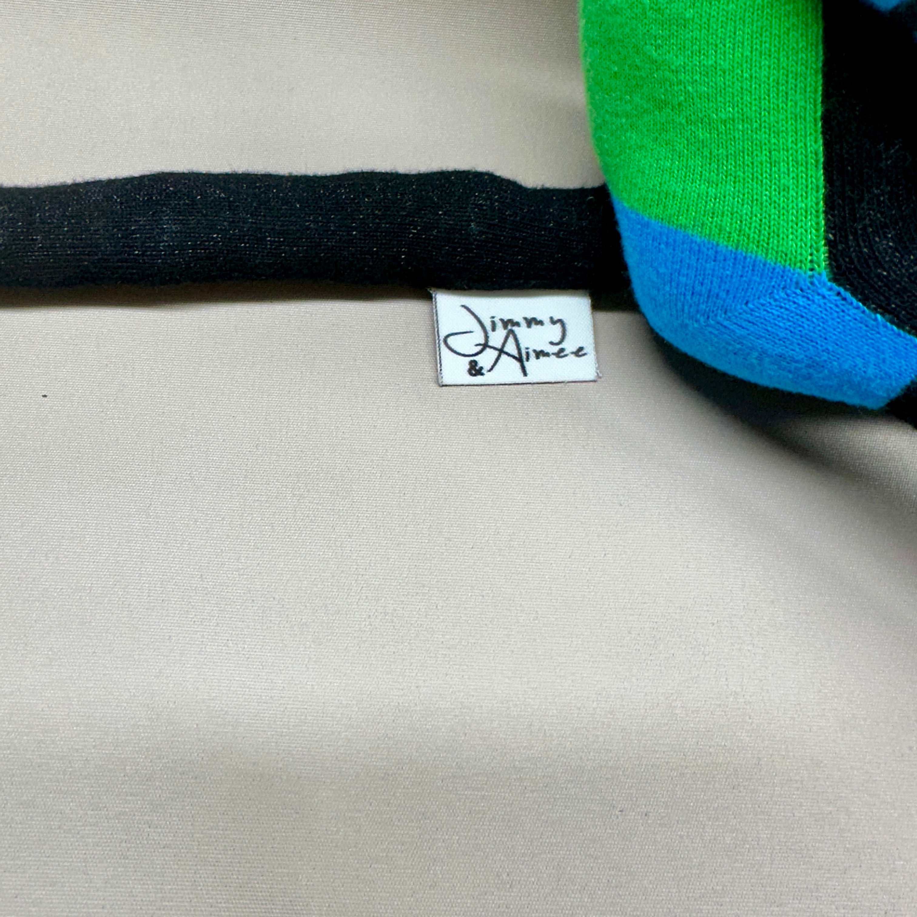 Sock Monkey - Black, Blue, Green
