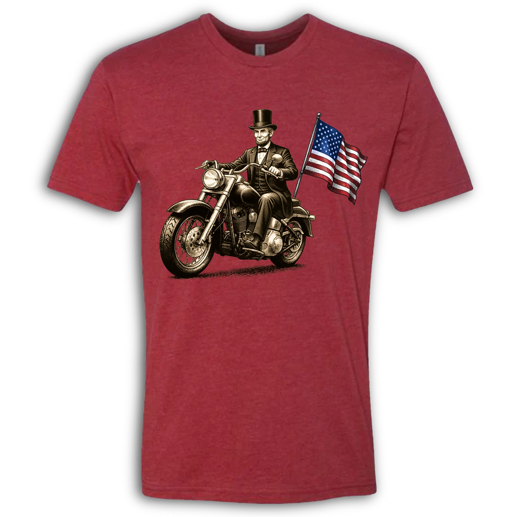 Abe Lincoln on a Motorcycle
