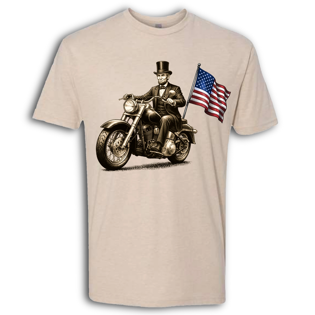 Abe Lincoln on a Motorcycle