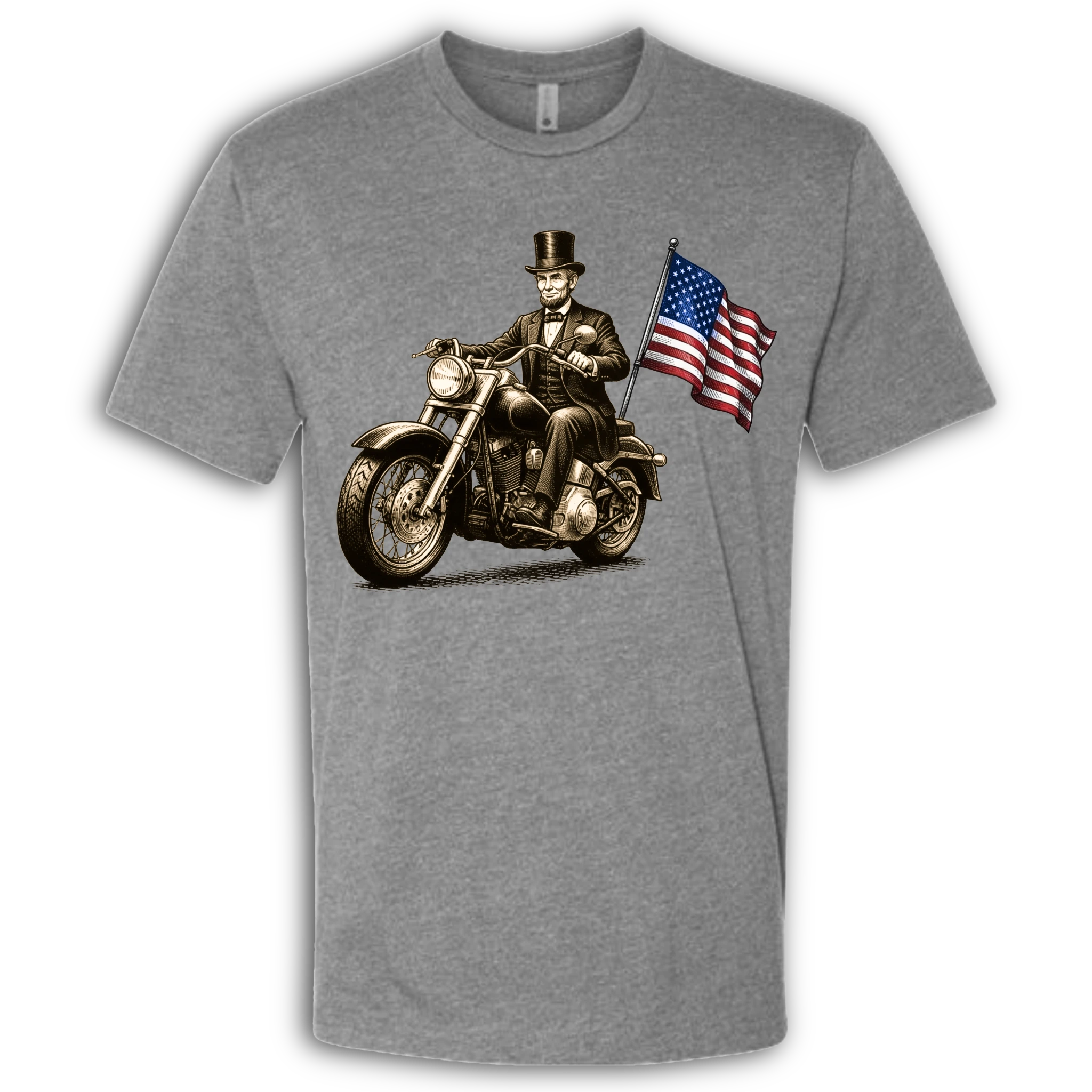 Abe Lincoln on a Motorcycle