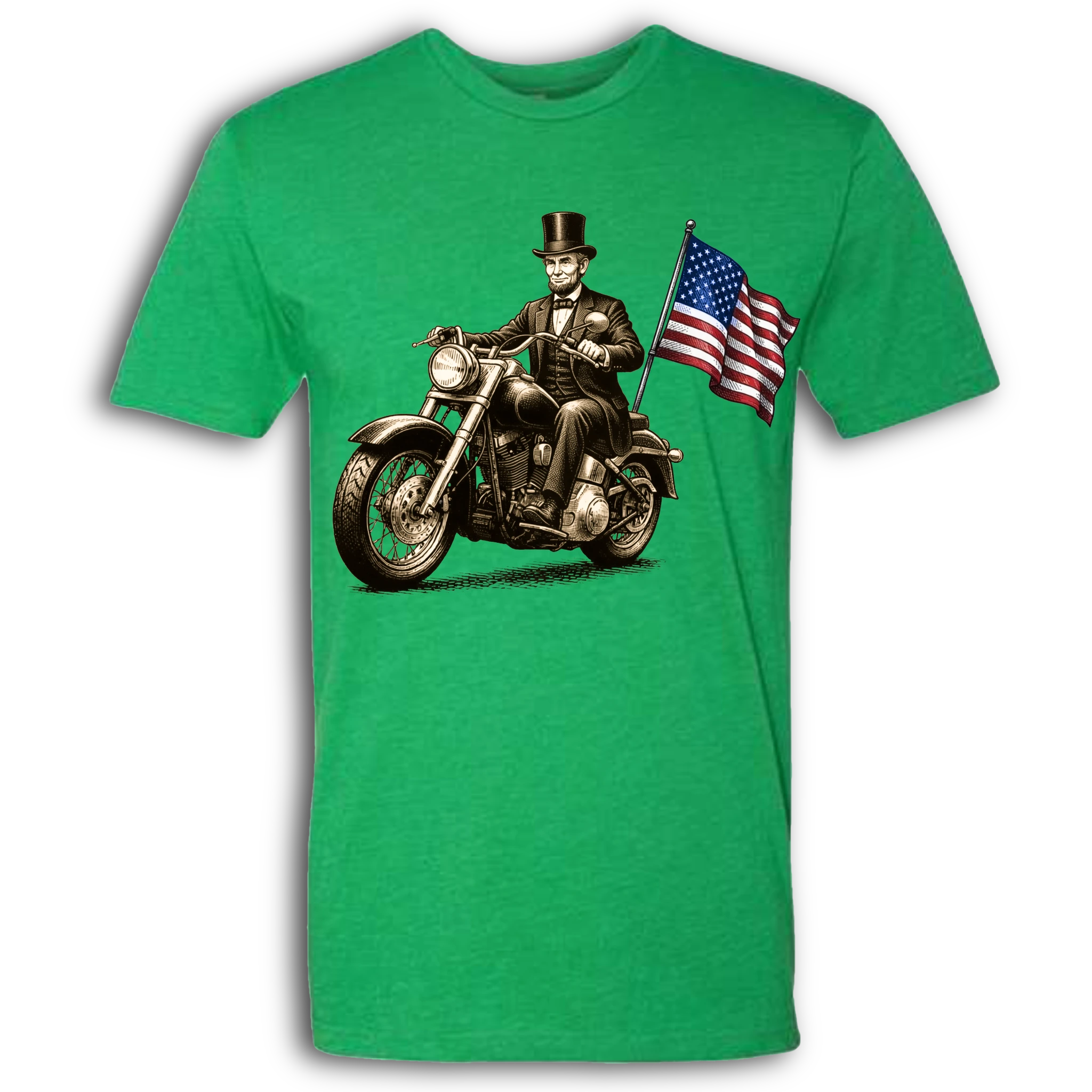 Abe Lincoln on a Motorcycle