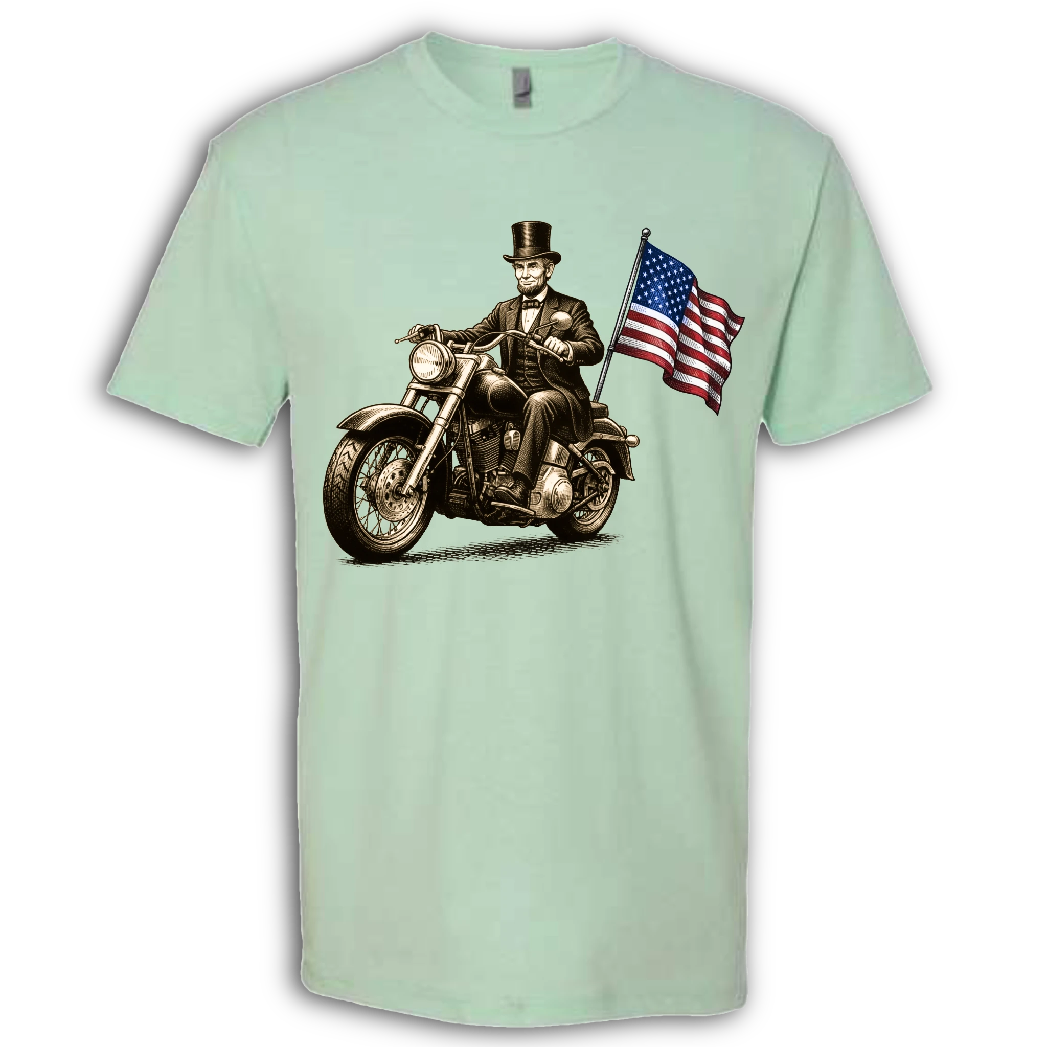 Abe Lincoln on a Motorcycle