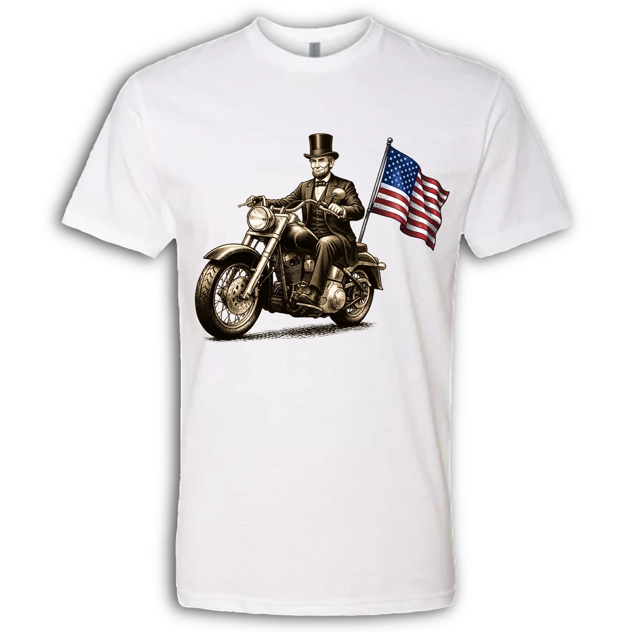 Abe Lincoln on a Motorcycle