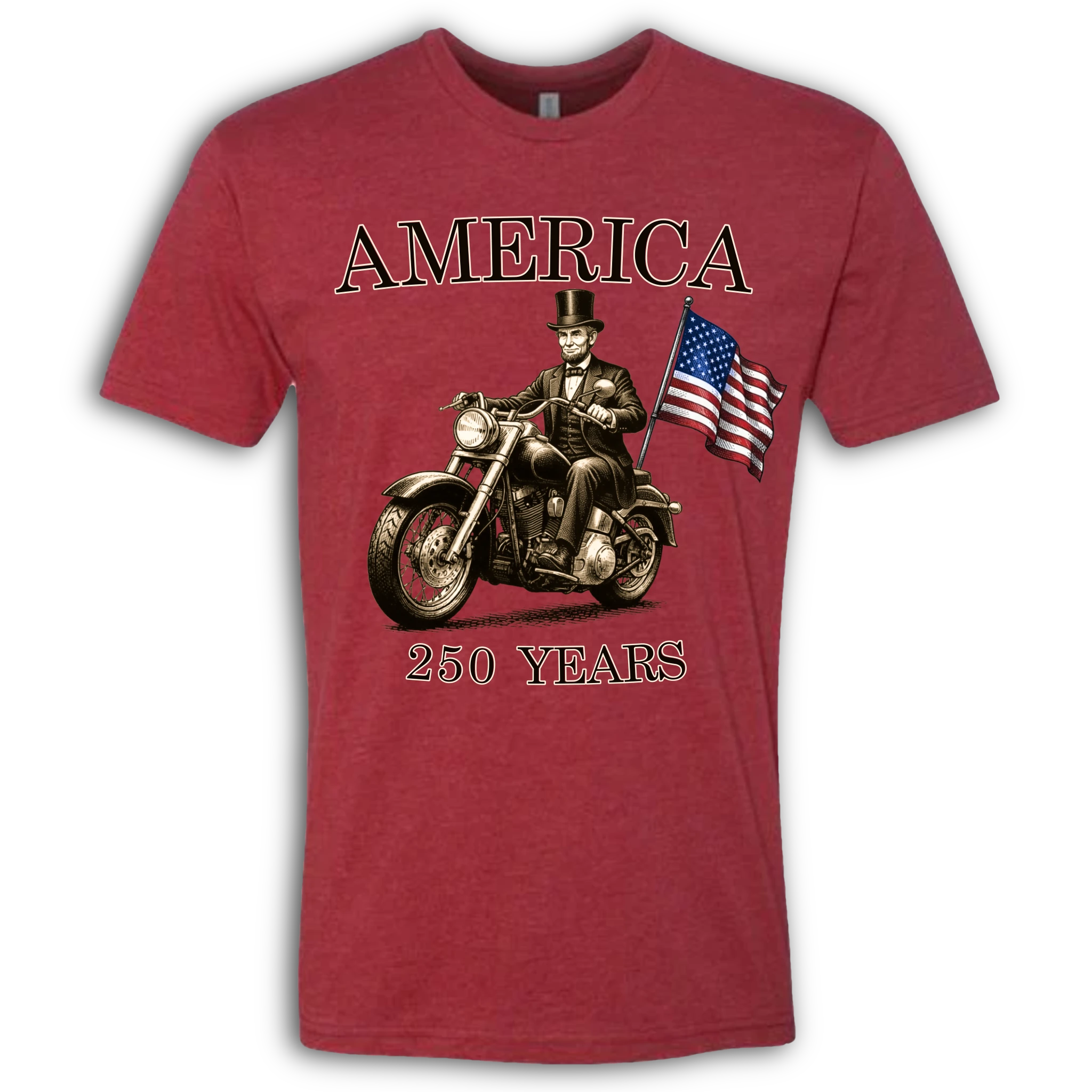 250 Years of America Abe Lincoln on a Motorcycle