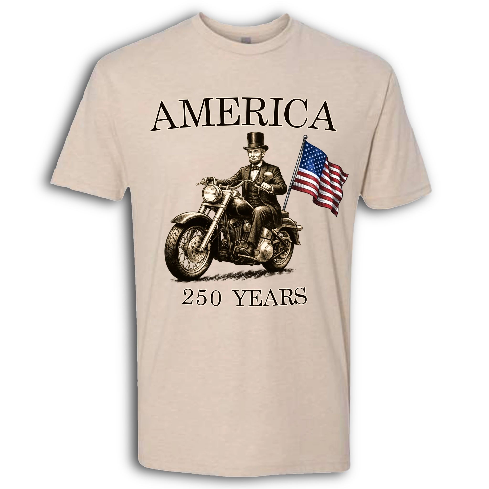 250 Years of America Abe Lincoln on a Motorcycle