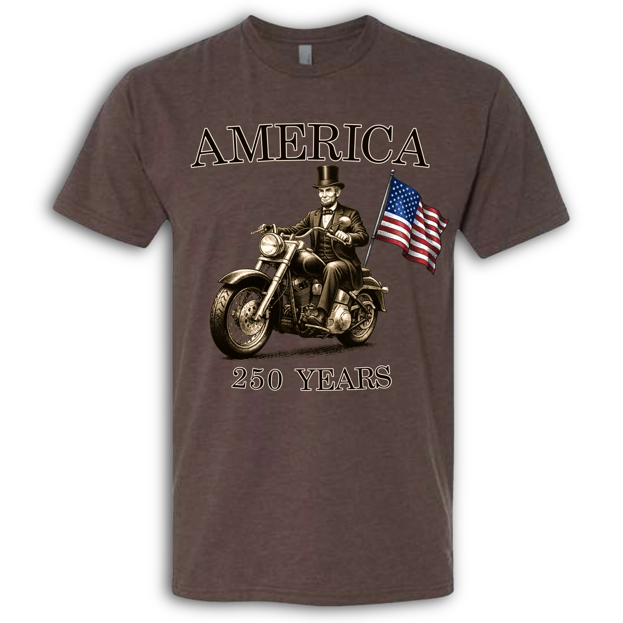250 Years of America Abe Lincoln on a Motorcycle