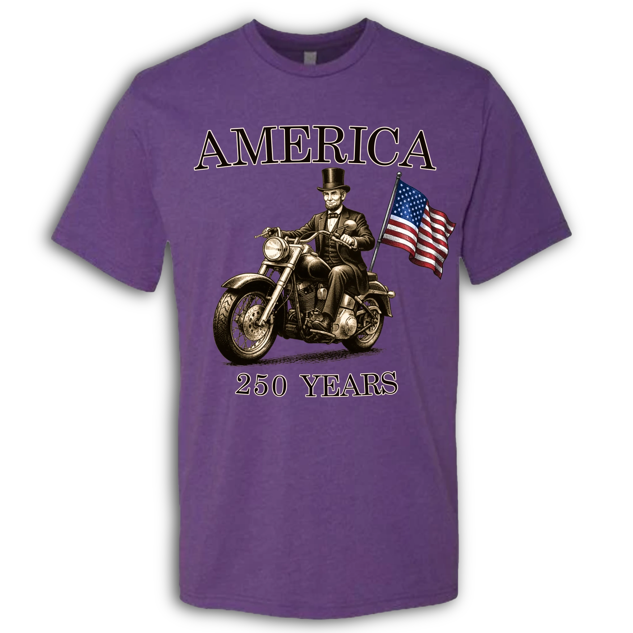 250 Years of America Abe Lincoln on a Motorcycle