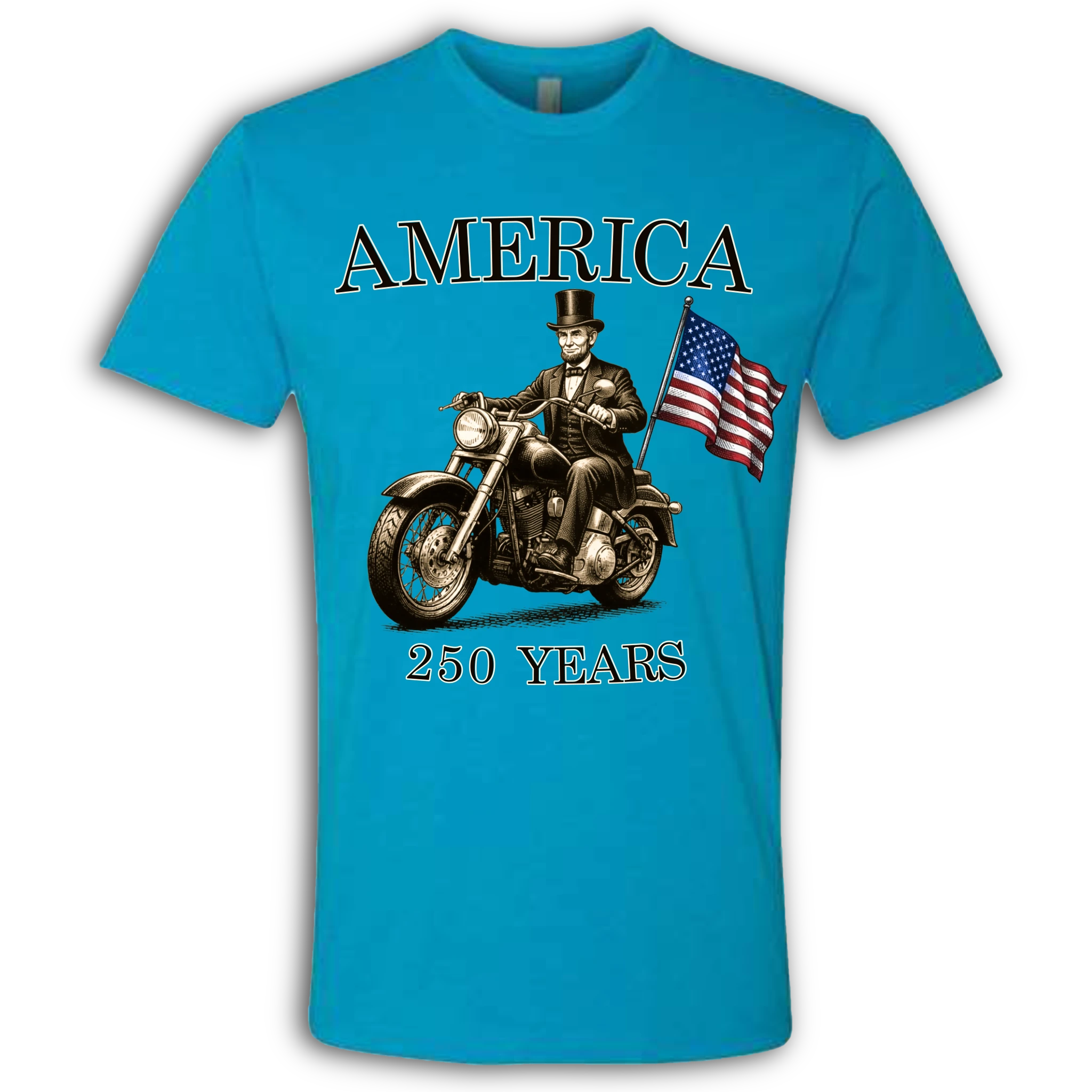 250 Years of America Abe Lincoln on a Motorcycle
