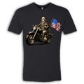 Benjamin Franklin on a Motorcycle