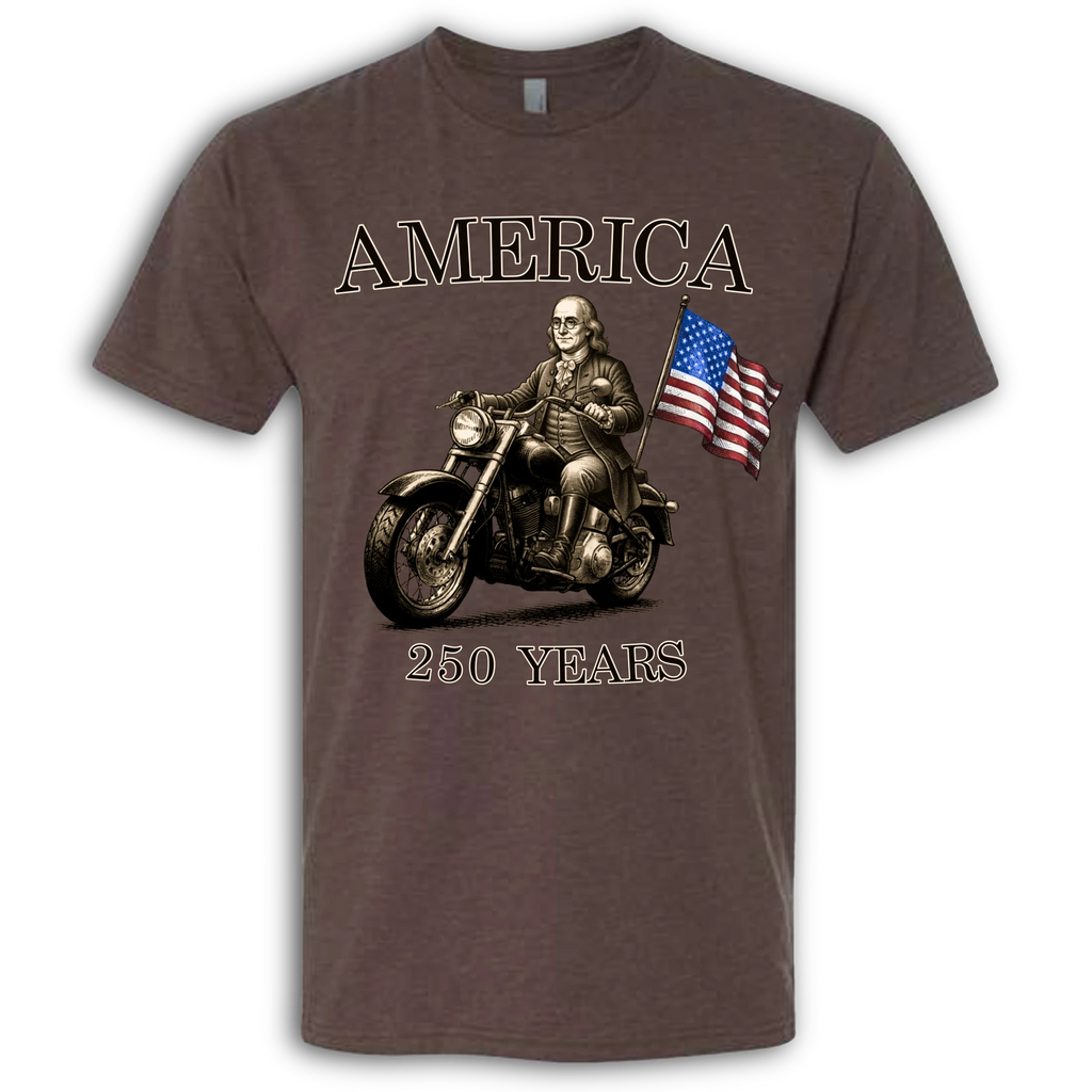250 Years of America Benjamin Franklin on a Motorcycle