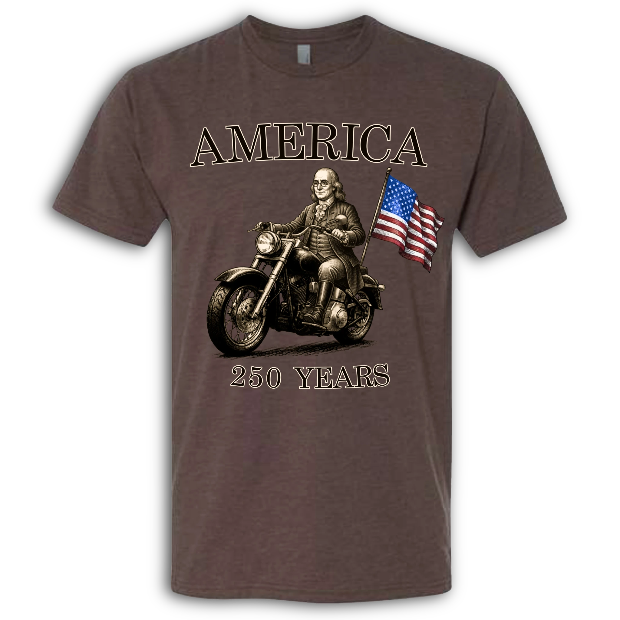 250 Years of America Benjamin Franklin on a Motorcycle