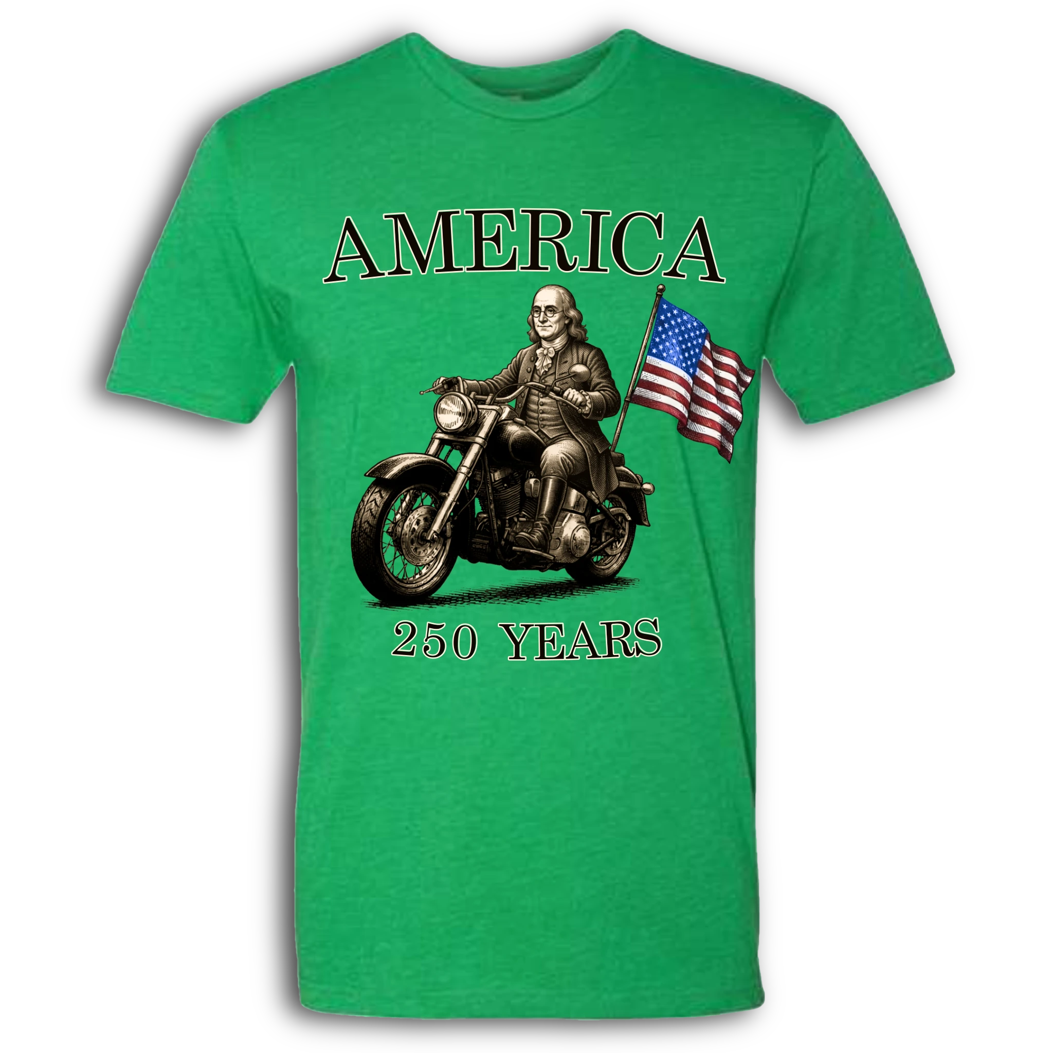250 Years of America Benjamin Franklin on a Motorcycle