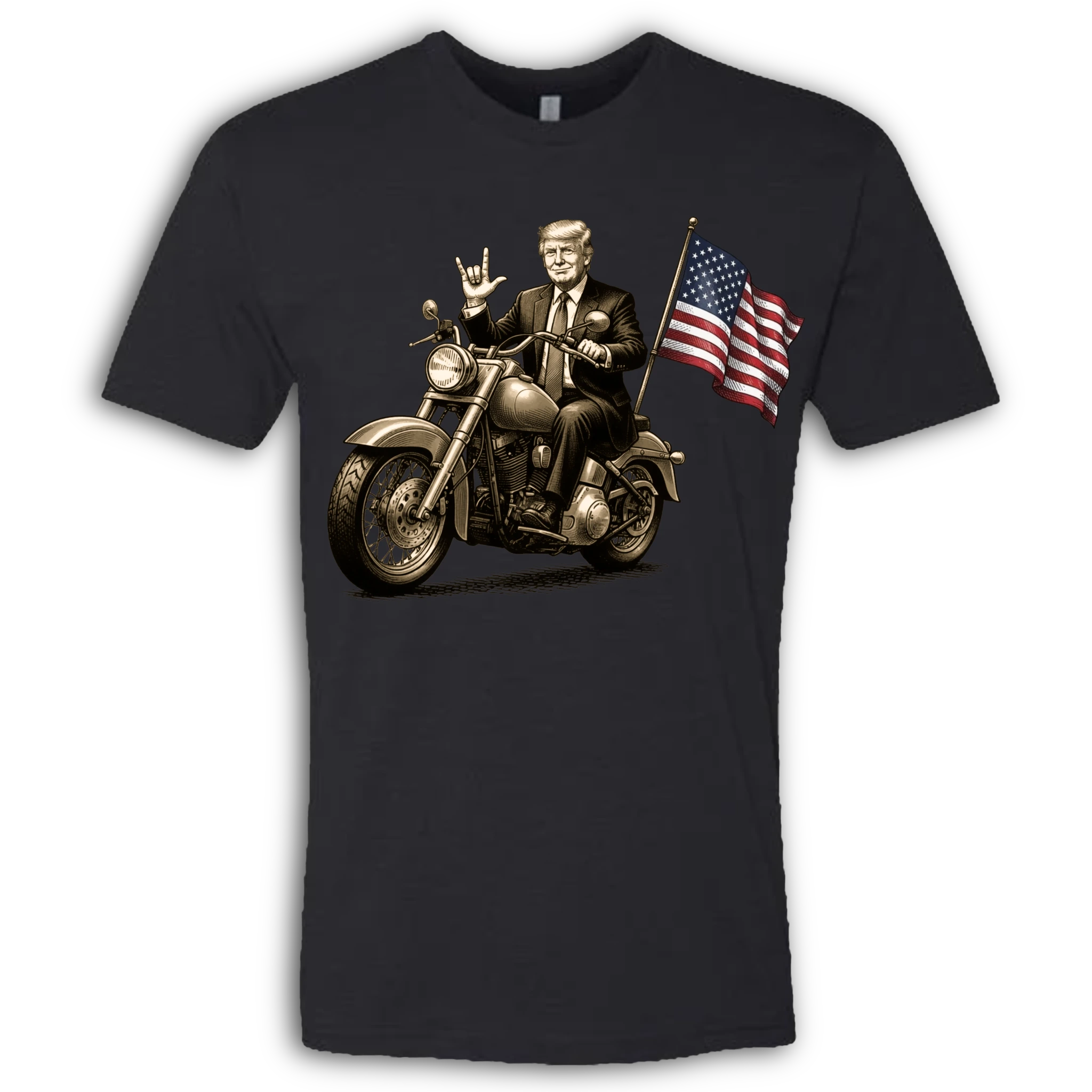 Donald Trump on a Motorcycle
