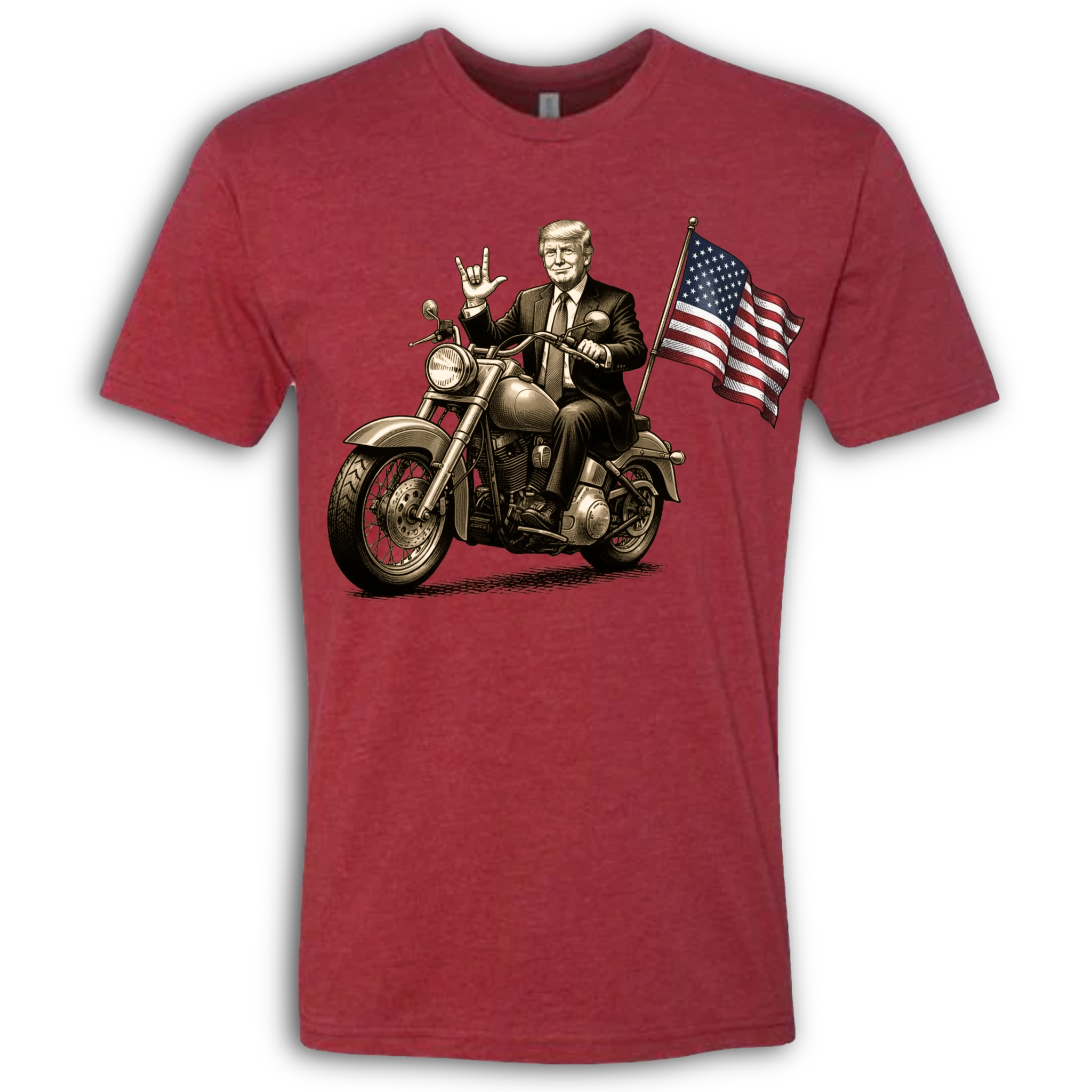 Donald Trump on a Motorcycle