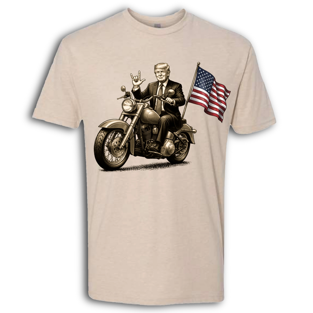 Donald Trump on a Motorcycle
