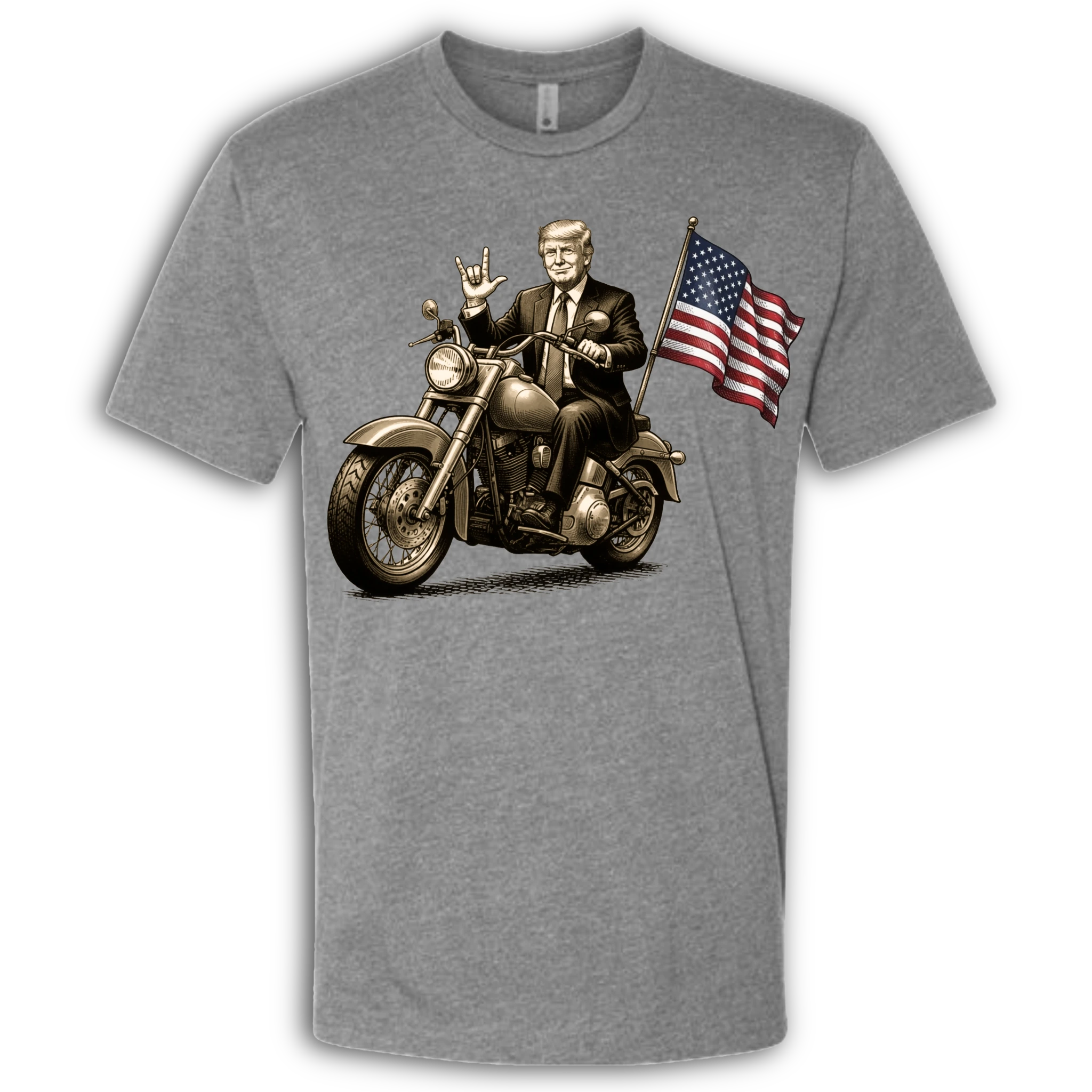 Donald Trump on a Motorcycle