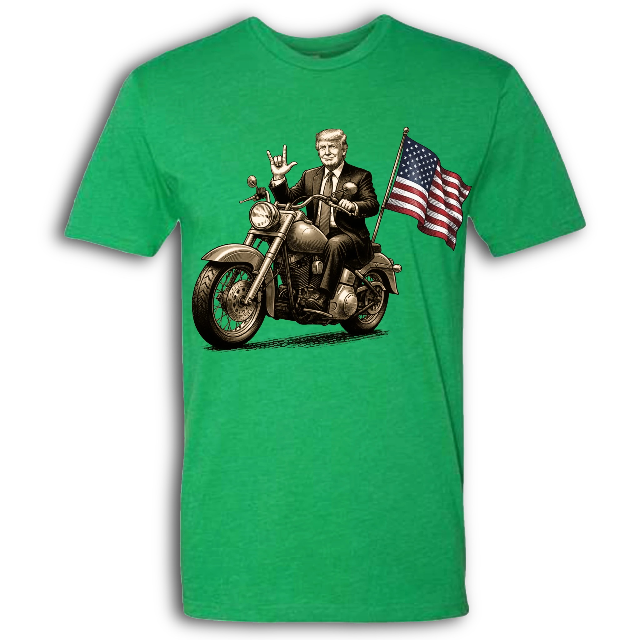 Donald Trump on a Motorcycle