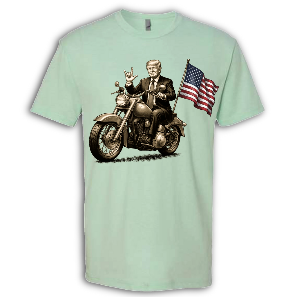 Donald Trump on a Motorcycle