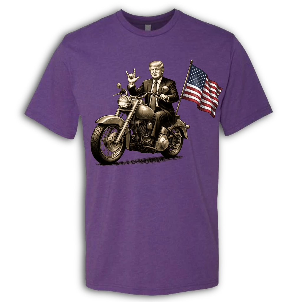 Donald Trump on a Motorcycle