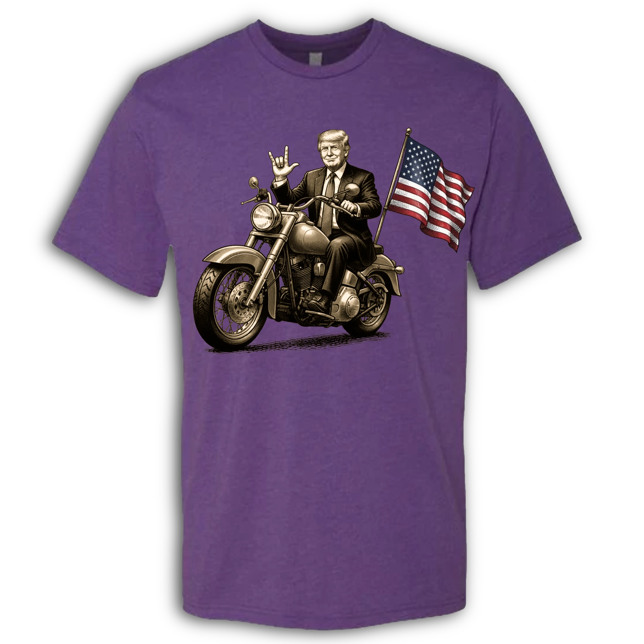 Donald Trump on a Motorcycle