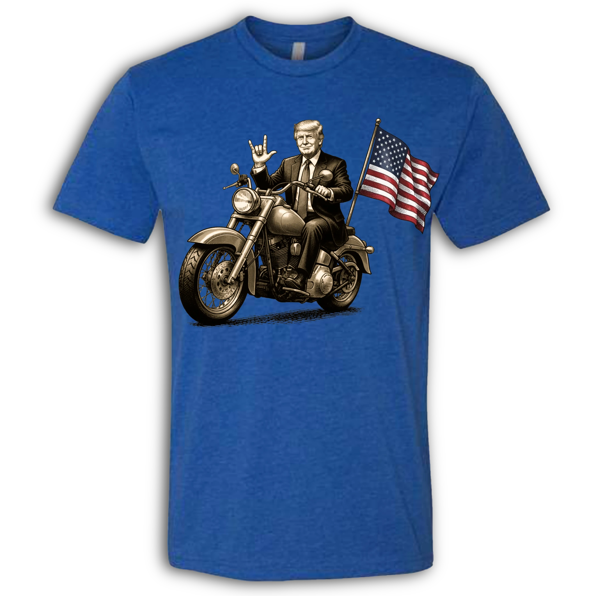 Donald Trump on a Motorcycle