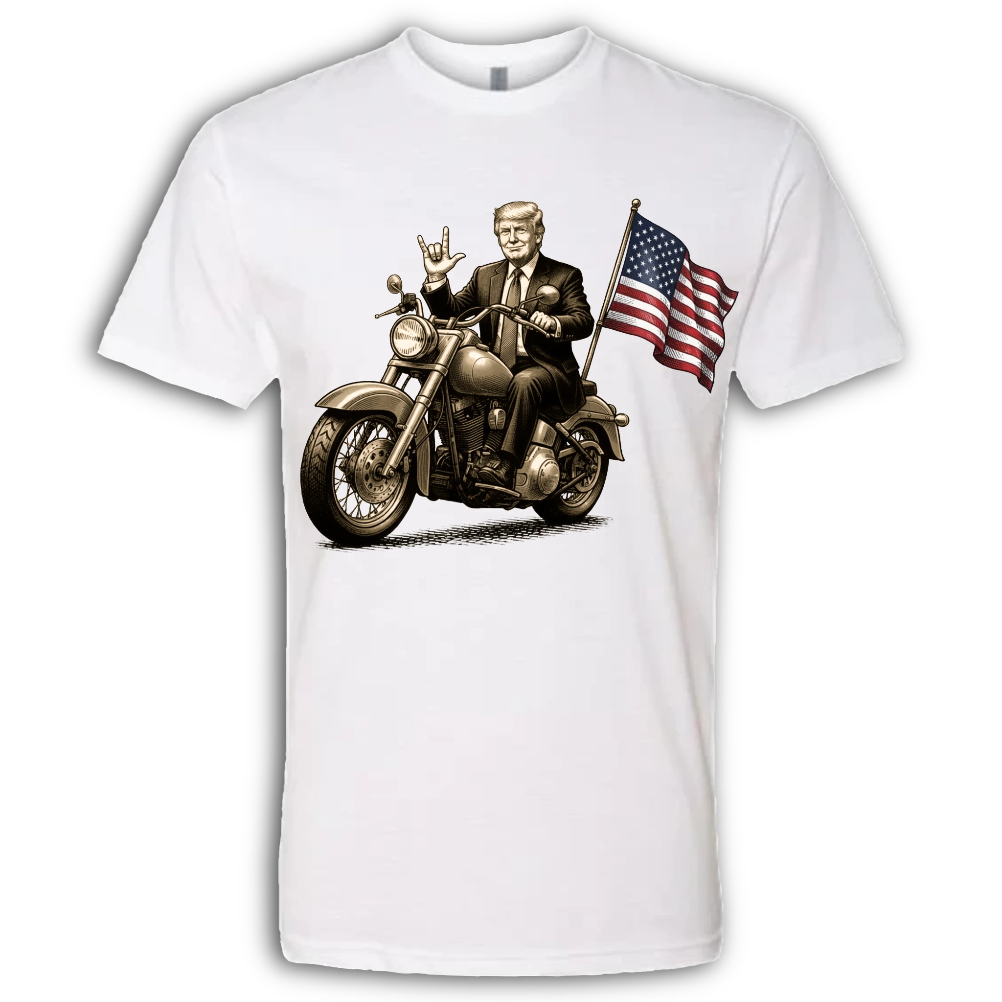 Donald Trump on a Motorcycle