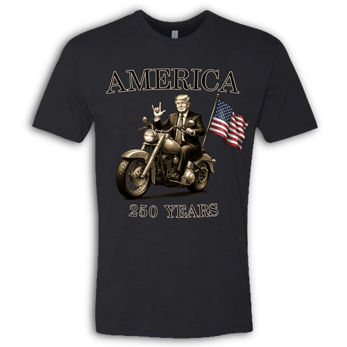 250 Years of America Donald Trump on a Motorcycle