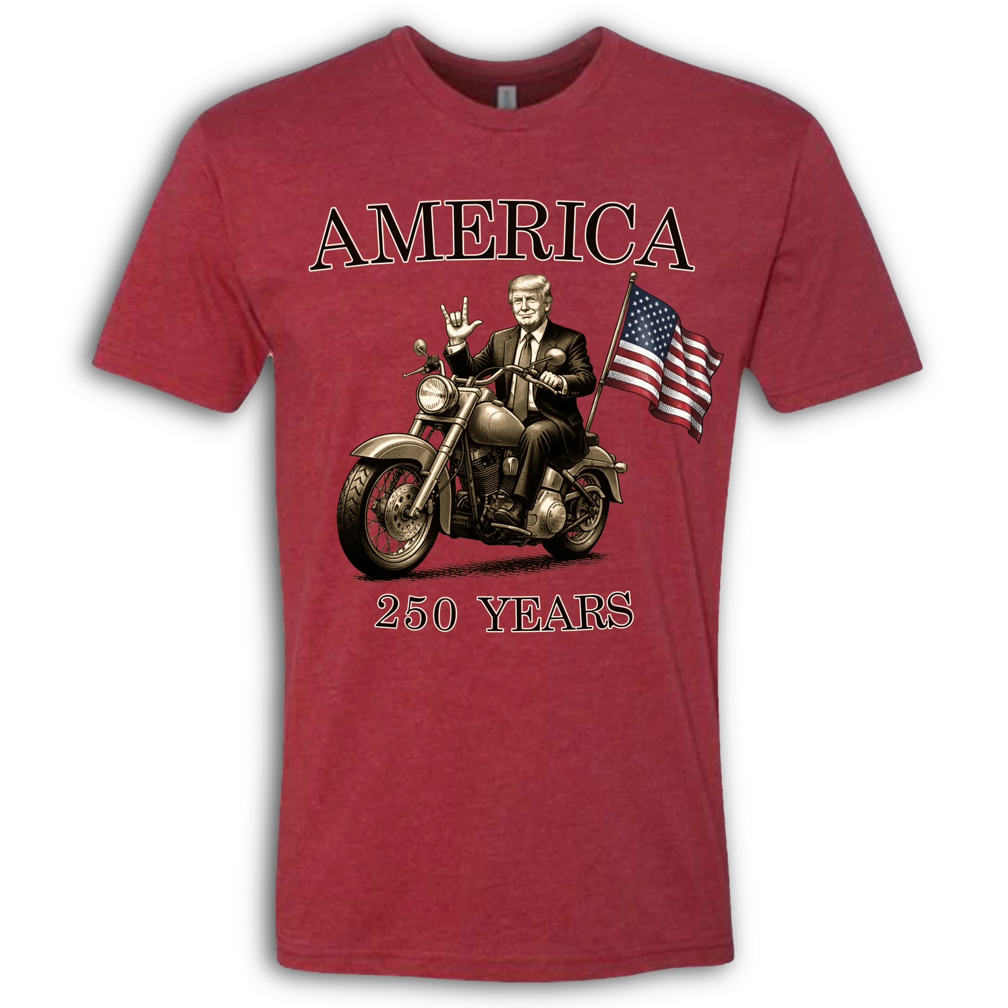 250 Years of America Donald Trump on a Motorcycle