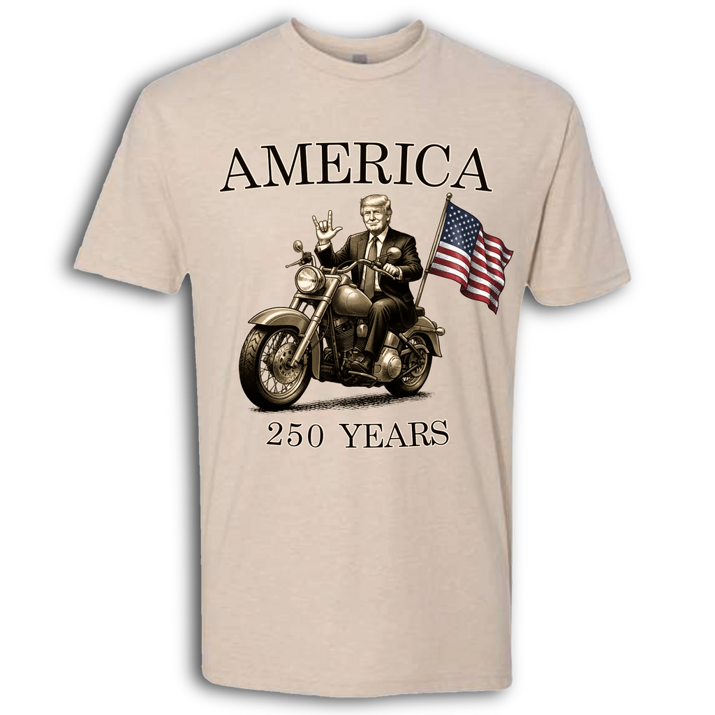 250 Years of America Donald Trump on a Motorcycle