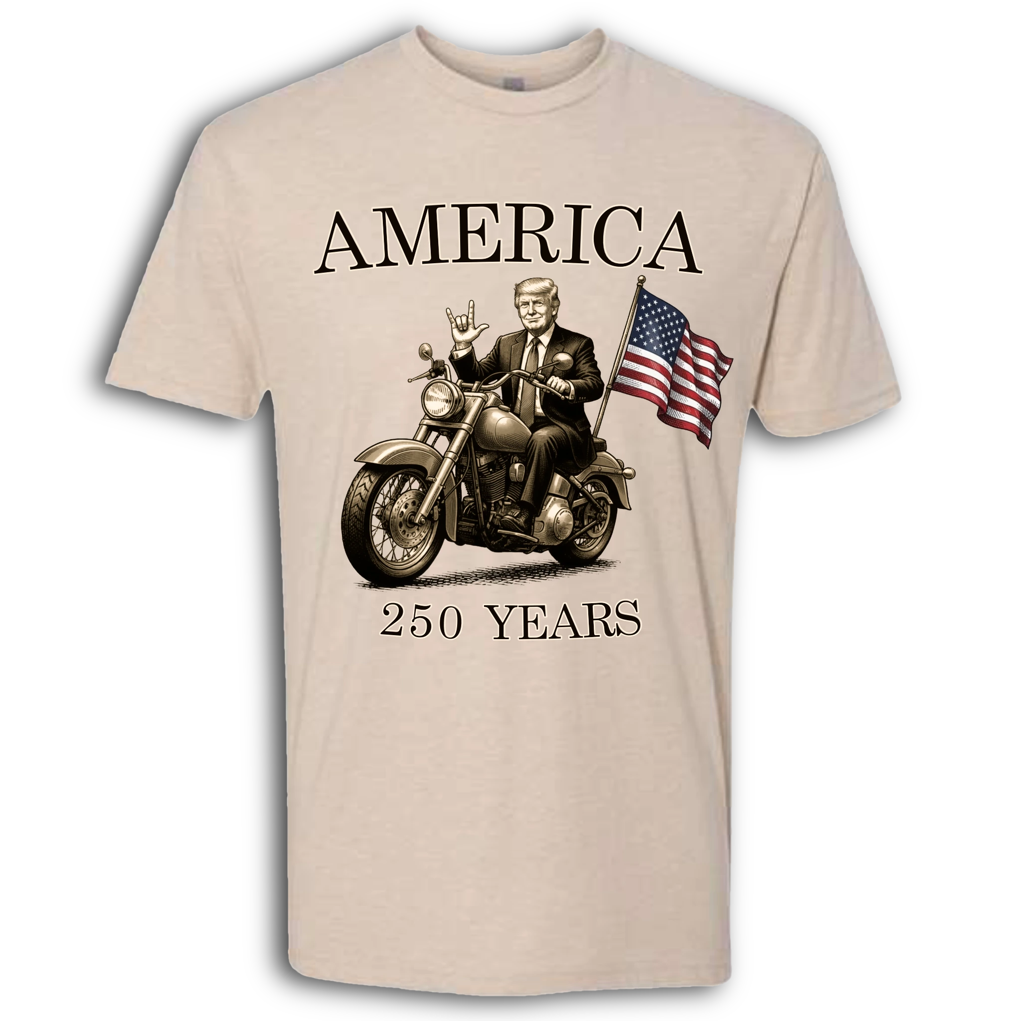 250 Years of America Donald Trump on a Motorcycle