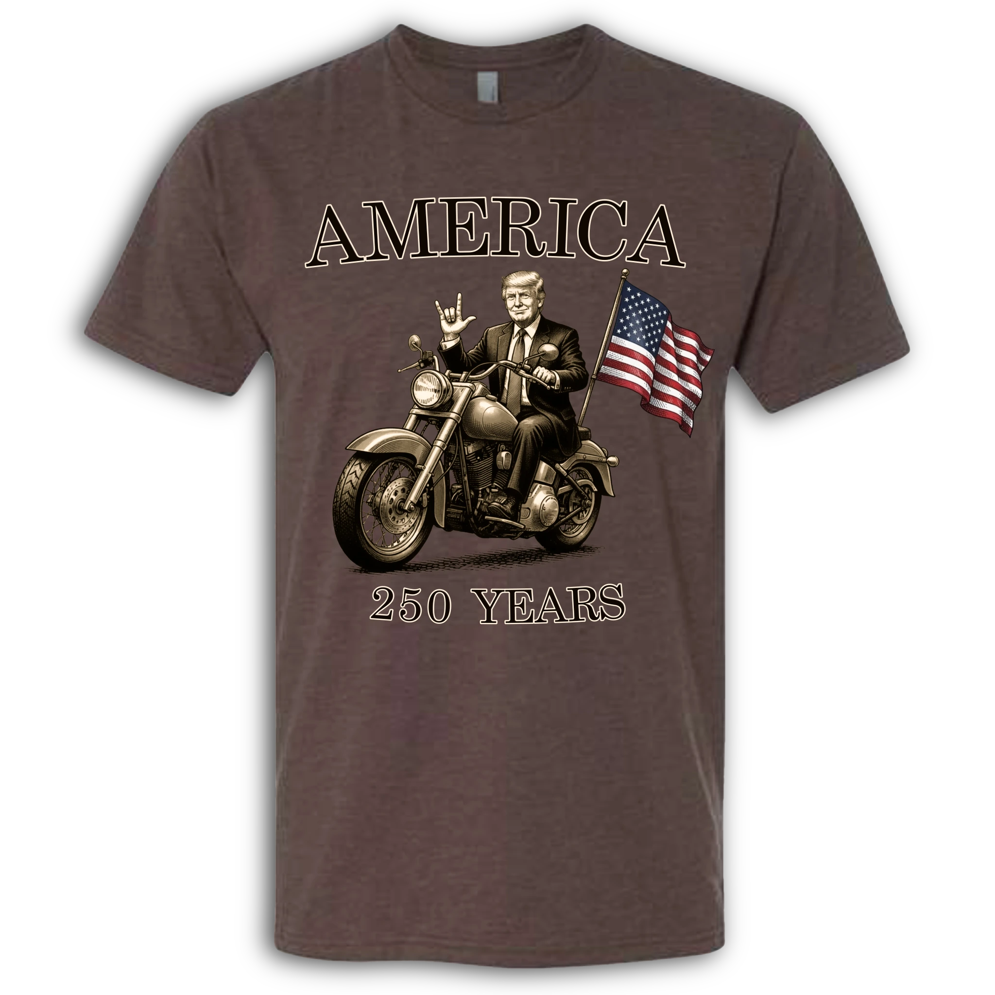 250 Years of America Donald Trump on a Motorcycle