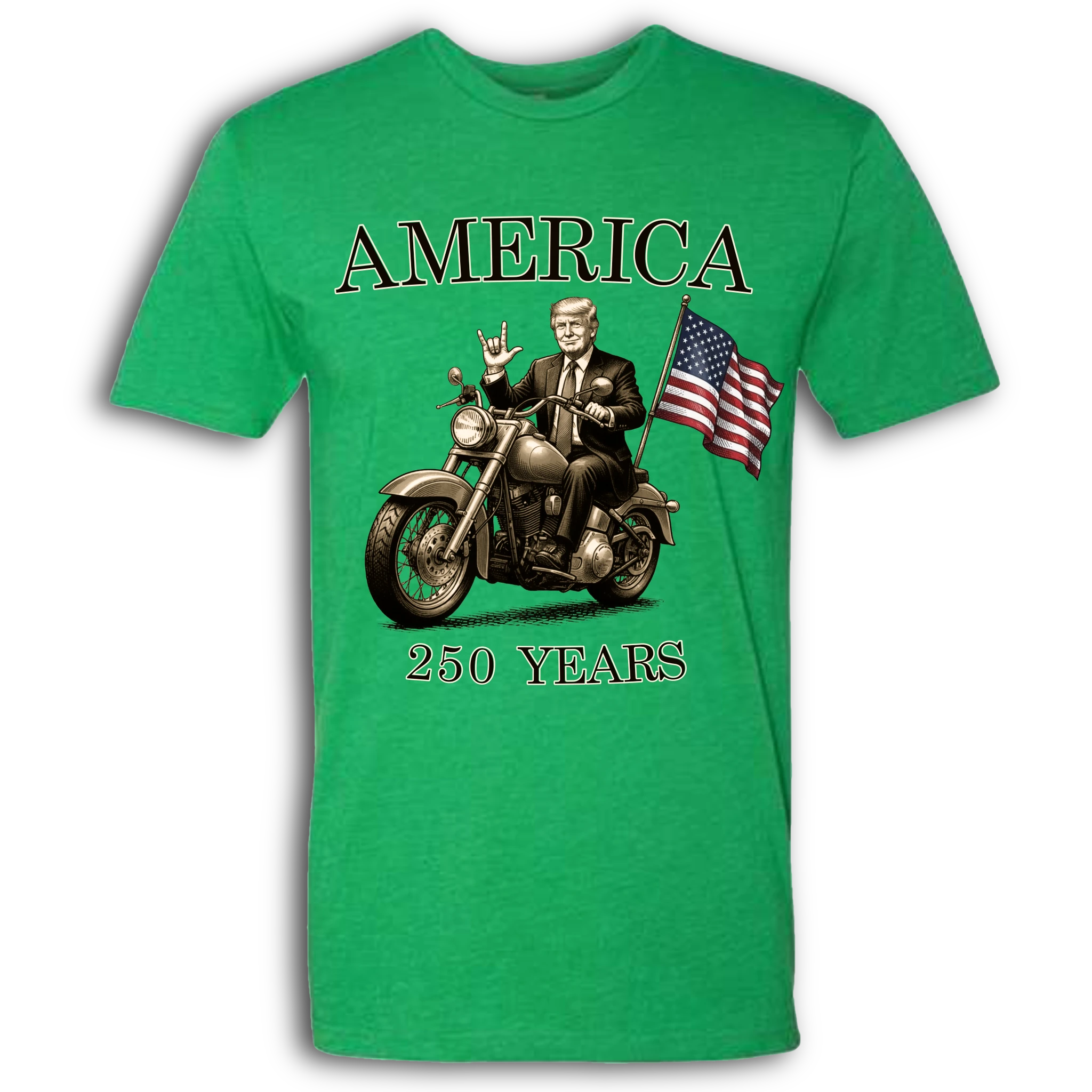 250 Years of America Donald Trump on a Motorcycle